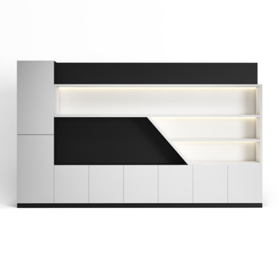 Tủ giám đốc đẹp với khoang mở phá cách kết hợp đèn LED nổi bật DKTGD60