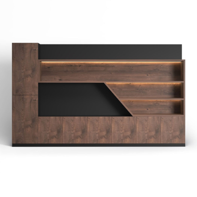 Tủ giám đốc đẹp với khoang mở phá cách kết hợp đèn LED nổi bật DKTGD60