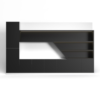 Tủ giám đốc đẹp với khoang mở phá cách kết hợp đèn LED nổi bật DKTGD60