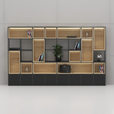 Tủ giám đốc sang trọng tích hợp đèn LED hiện đại DKTGD66