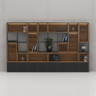 Tủ giám đốc sang trọng tích hợp đèn LED hiện đại DKTGD66