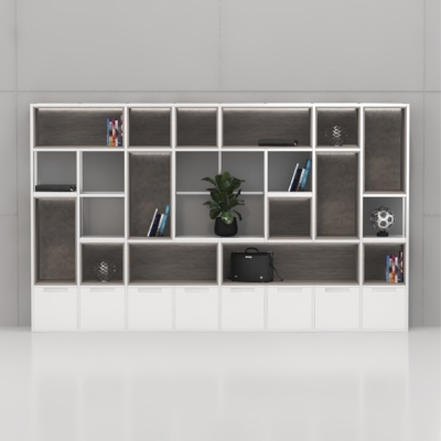 Tủ giám đốc sang trọng tích hợp đèn LED hiện đại DKTGD66