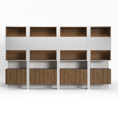 Tủ giám đốc phối màu sang trọng kết hợp kệ đóng  và mở tiện dụng DKTGD70