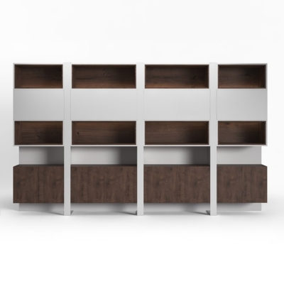 Tủ giám đốc phối màu sang trọng kết hợp kệ đóng  và mở tiện dụng DKTGD70