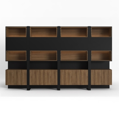 Tủ giám đốc phối màu sang trọng kết hợp kệ đóng  và mở tiện dụng DKTGD70