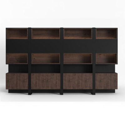 Tủ giám đốc phối màu sang trọng kết hợp kệ đóng  và mở tiện dụng DKTGD70