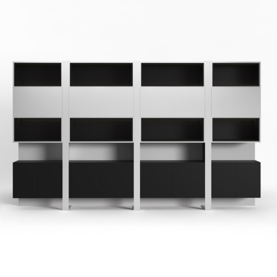 Tủ giám đốc phối màu sang trọng kết hợp kệ đóng  và mở tiện dụng DKTGD70