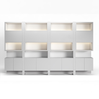 Tủ giám đốc phối màu sang trọng kết hợp kệ đóng  và mở tiện dụng DKTGD70