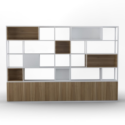 Tủ giám đốc khung thép sơn tĩnh điện, thiết kế ô vuông phá cách DKTGD71