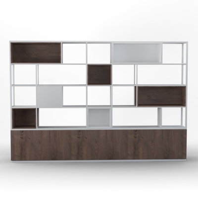 Tủ giám đốc khung thép sơn tĩnh điện, thiết kế ô vuông phá cách DKTGD71