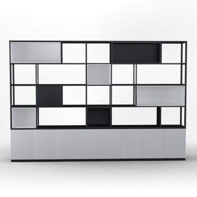 Tủ giám đốc khung thép sơn tĩnh điện, thiết kế ô vuông phá cách DKTGD71