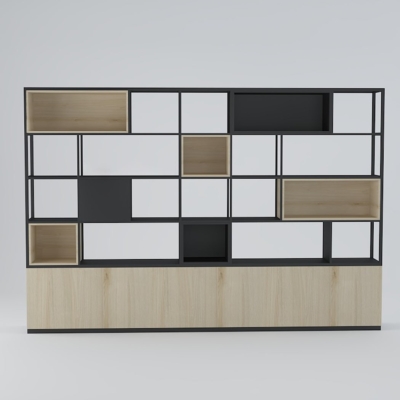 Tủ giám đốc khung thép sơn tĩnh điện, thiết kế ô vuông phá cách DKTGD71