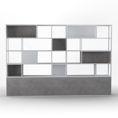 Tủ giám đốc khung thép sơn tĩnh điện, thiết kế ô vuông phá cách DKTGD71