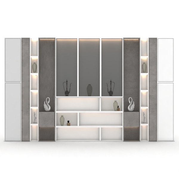Tủ giám đốc thiết kế sang trọng với đèn LED trang trí, tối ưu lưu trữ DKTGD75