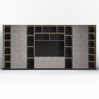 Tủ giám đốc cao cấp tích hợp đèn LED và khoang kín DKTGD77