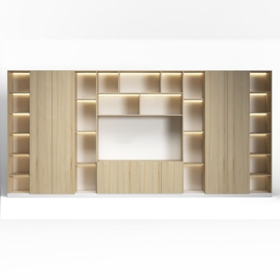 Tủ giám đốc cao cấp tích hợp đèn LED và khoang kín DKTGD77