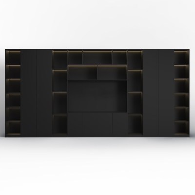 Tủ giám đốc cao cấp tích hợp đèn LED và khoang kín DKTGD77