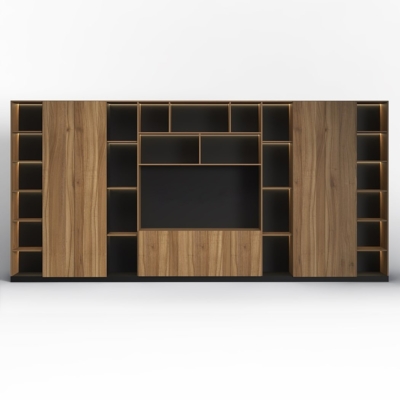 Tủ giám đốc cao cấp tích hợp đèn LED và khoang kín DKTGD77