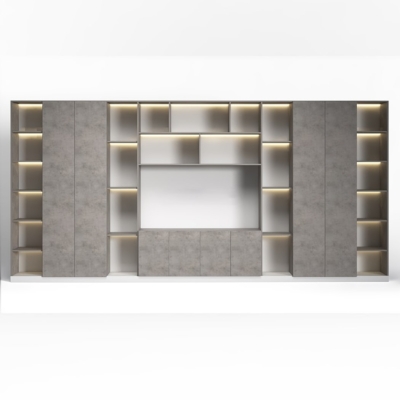 Tủ giám đốc cao cấp tích hợp đèn LED và khoang kín DKTGD77