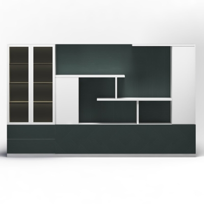 Tủ giám đốc cao cấp tối ưu lưu trữ với cánh kín và khoang mở DKTGD78