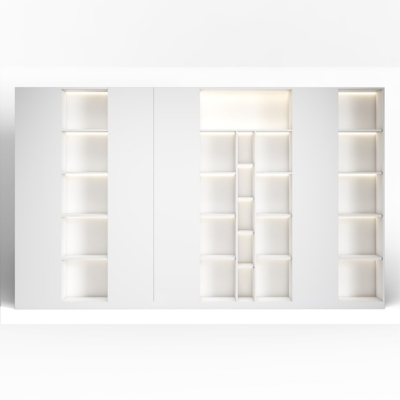 Tủ giám đốc cao cấp kết hợp cánh kín, khoang mở có đèn LED DKTGD80