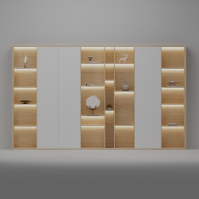 Tủ giám đốc cao cấp cánh kín kết hợp khoang mở trang trí DKTGD82