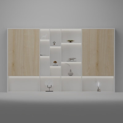 Tủ giám đốc hiện đại kết hợp khoang trưng bày DKTGD83