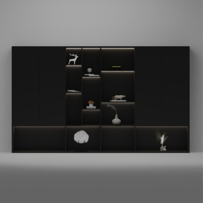 Tủ giám đốc hiện đại kết hợp khoang trưng bày DKTGD83