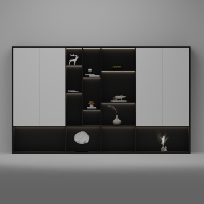 Tủ giám đốc hiện đại kết hợp khoang trưng bày DKTGD83