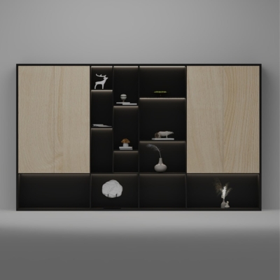 Tủ giám đốc hiện đại kết hợp khoang trưng bày DKTGD83