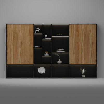 Tủ giám đốc hiện đại kết hợp khoang trưng bày DKTGD83