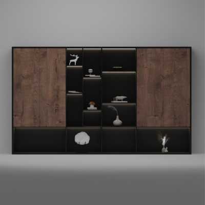 Tủ giám đốc hiện đại kết hợp khoang trưng bày DKTGD83