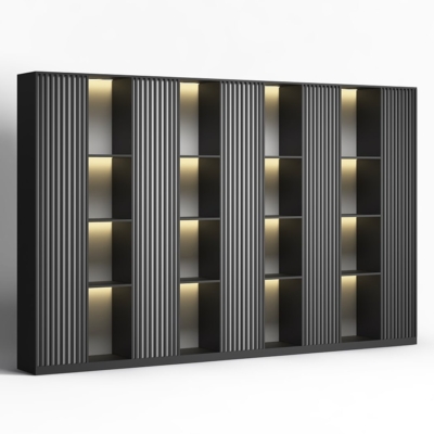 Tủ giám đốc nan gỗ cao cấp tích hợp đèn LED DKTGD84