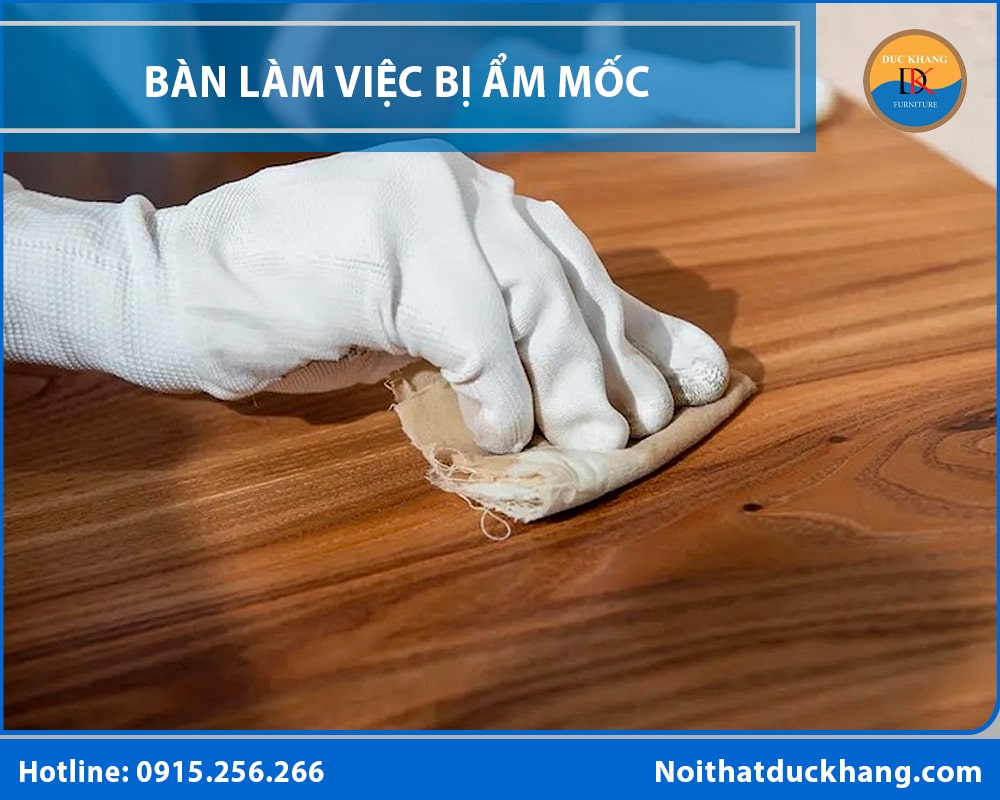 Bàn làm việc bị ẩm mốc
