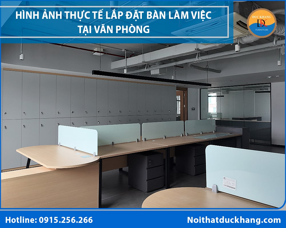 Hình ảnh thực tế lắp đặt bàn làm việc tại văn phòng Hình ảnh thực tế lắp đặt bàn làm việc tại văn phòng