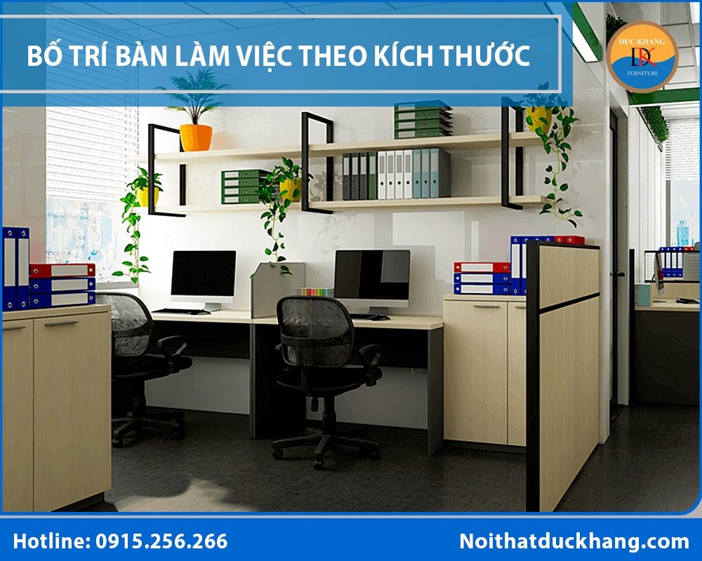 Bố trí bàn làm việc theo kích thước - Bàn 1m – 1m2 Bố trí bàn làm việc theo kích thước - Bàn 1m – 1m2