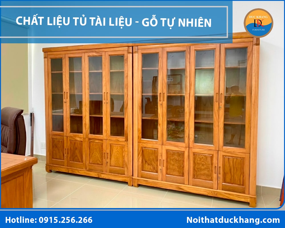 Chất liệu tủ tài liệu - Gỗ tự nhiên Chất liệu tủ tài liệu - Gỗ tự nhiên