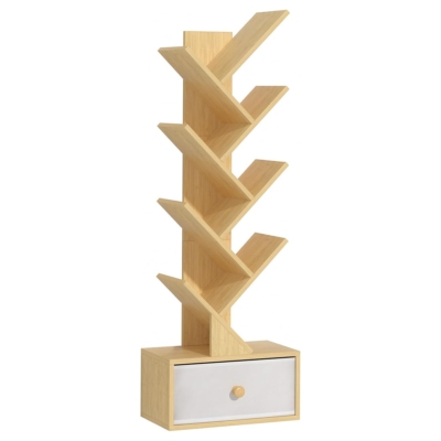 Kệ sách mini dáng cây 8 tầng có ngăn kéo tiện lợi DKFKS01