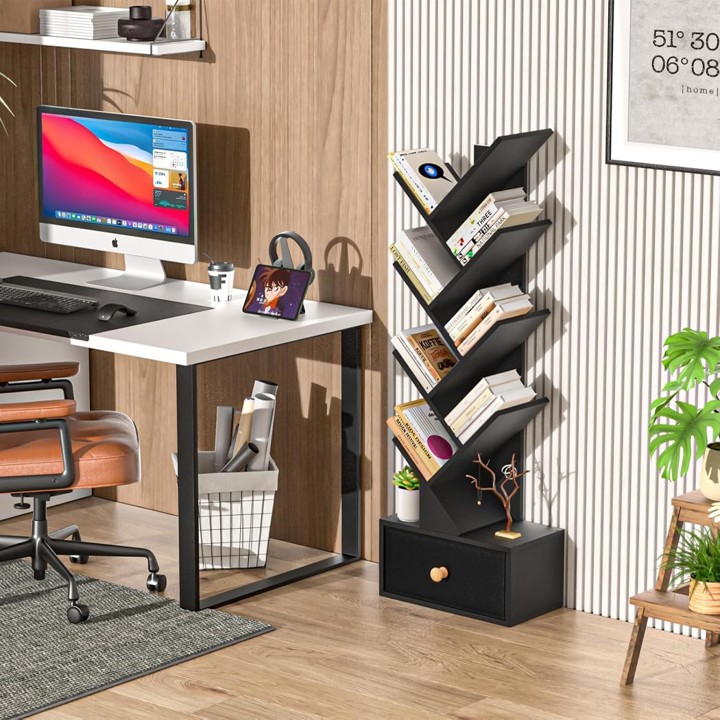 Kệ sách mini dáng cây 8 tầng có ngăn kéo tiện lợi DKFKS01 Kệ sách mini dáng cây 8 tầng có ngăn kéo tiện lợi DKFKS01