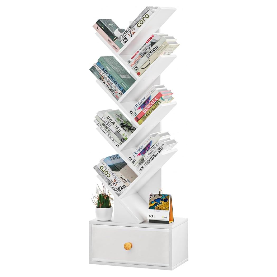 Kệ sách mini dáng cây 8 tầng có ngăn kéo tiện lợi DKFKS01 Kệ sách mini dáng cây 8 tầng có ngăn kéo tiện lợi DKFKS01