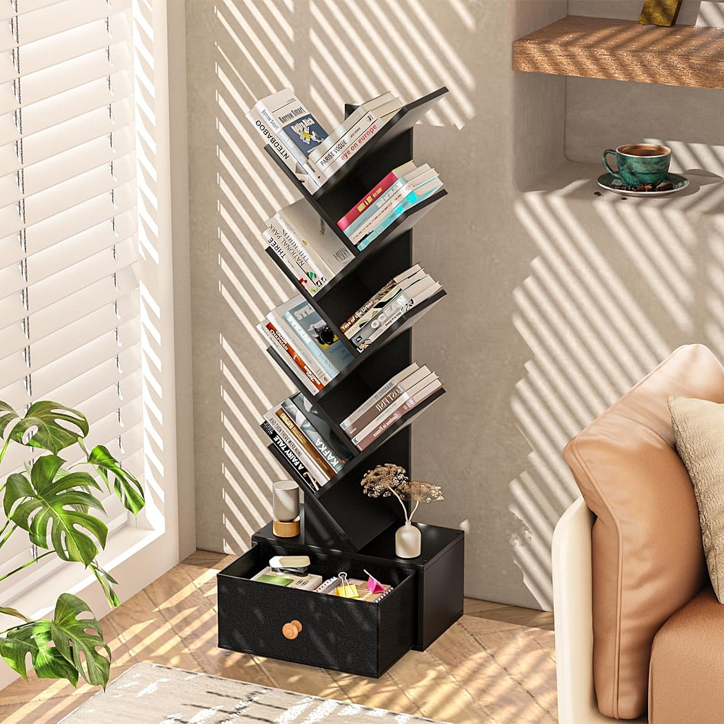 Kệ sách mini dáng cây 8 tầng có ngăn kéo tiện lợi DKFKS01 Kệ sách mini dáng cây 8 tầng có ngăn kéo tiện lợi DKFKS01