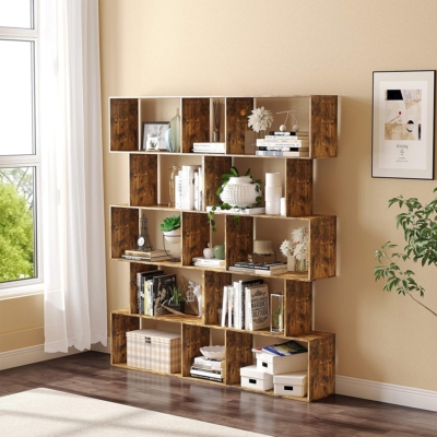 Kệ sách 5 tầng kiểu dáng hình học lạ mắt, hiện đại DKFKS02