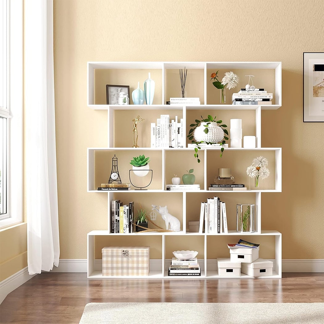 Kệ sách 5 tầng kiểu dáng hình học lạ mắt, hiện đại DKFKS02 Kệ sách 5 tầng kiểu dáng hình học lạ mắt, hiện đại DKFKS02