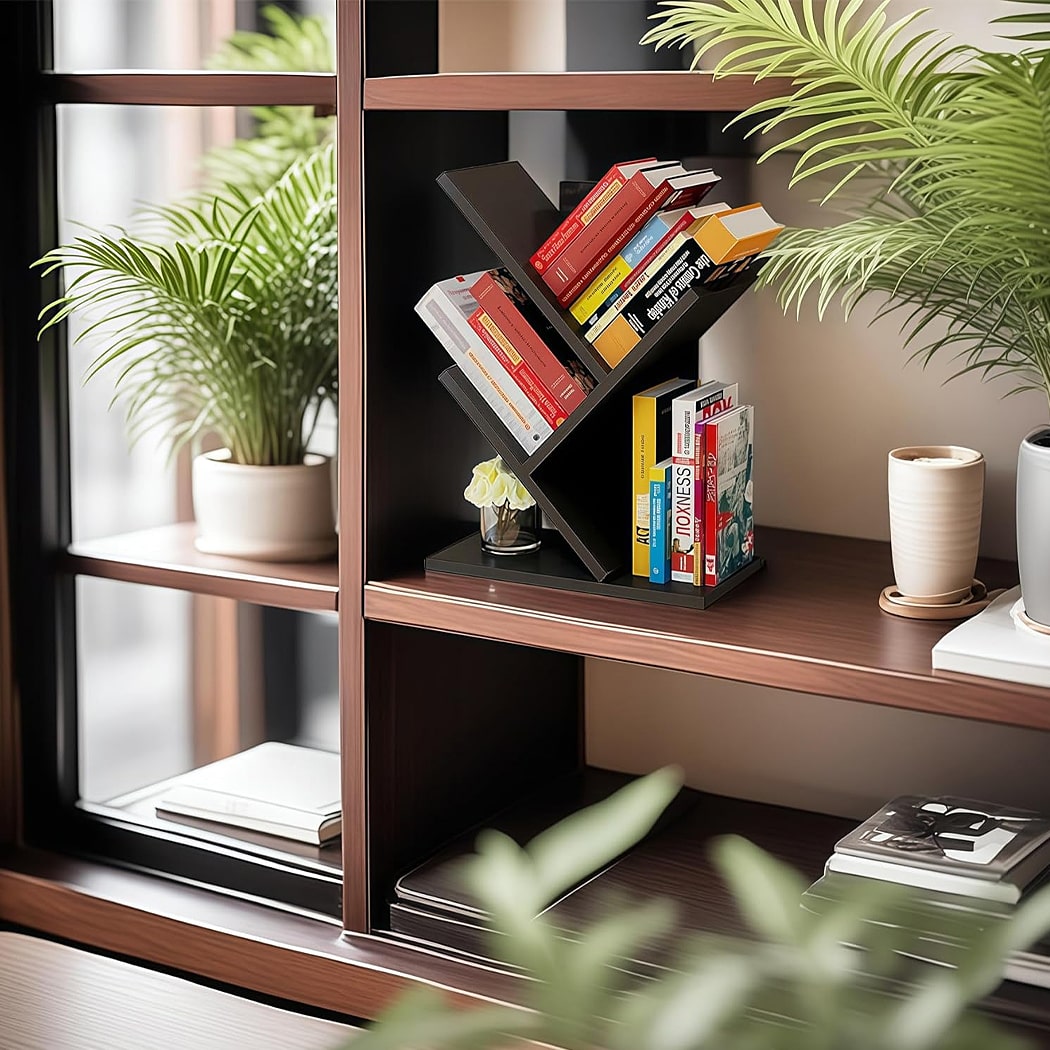 Kệ sách để bàn bằng gỗ, kiểu dáng cành cây độc đáo DKFKS03 Kệ sách để bàn bằng gỗ, kiểu dáng cành cây độc đáo DKFKS03