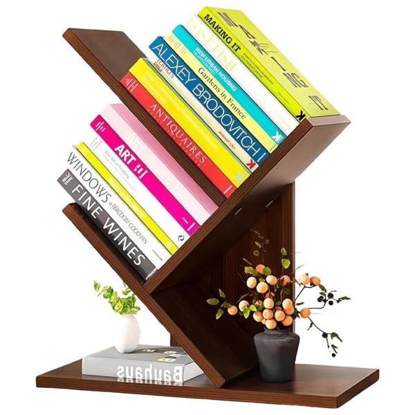 Kệ sách để bàn bằng gỗ, kiểu dáng cành cây độc đáo DKFKS03