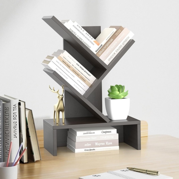 Kệ sách để bàn bằng gỗ, kiểu dáng cành cây độc đáo DKFKS03