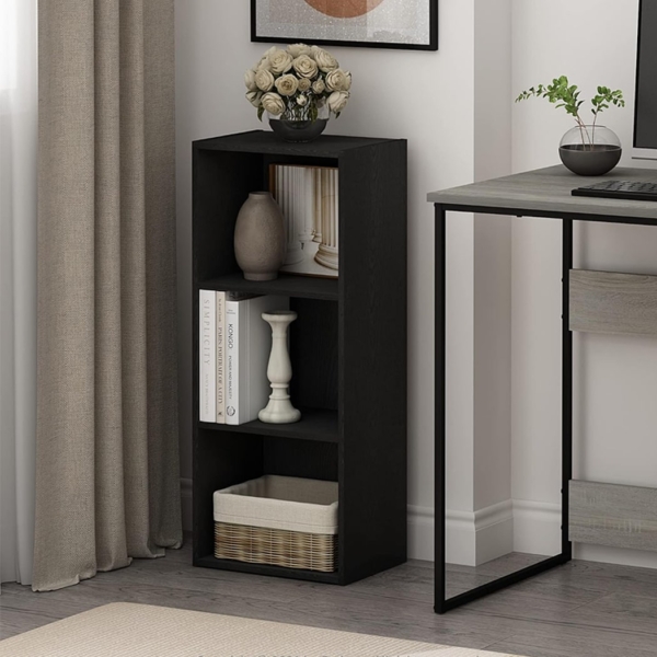 Kệ sách đứng tối giản nhỏ gọn, 3 ngăn hiện đại DKFKS04