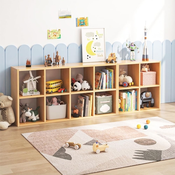 Kệ sách gỗ hình khối đơn giản có thể ghép thành nhiều ô DKFKS05