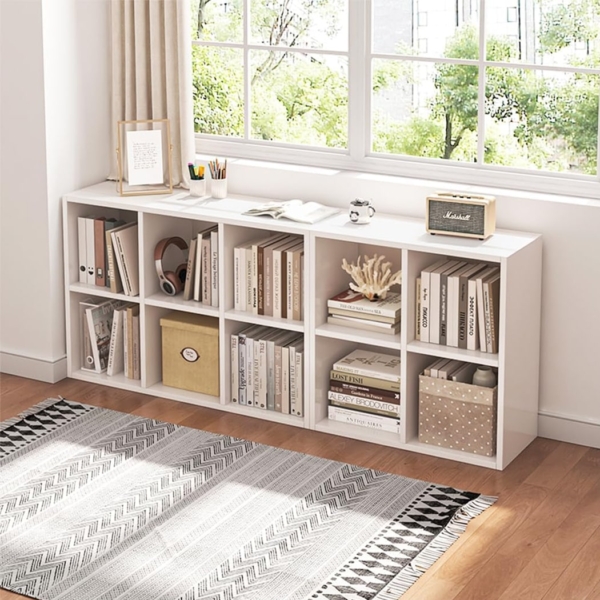 Kệ sách gỗ hình khối đơn giản có thể ghép thành nhiều ô DKFKS05