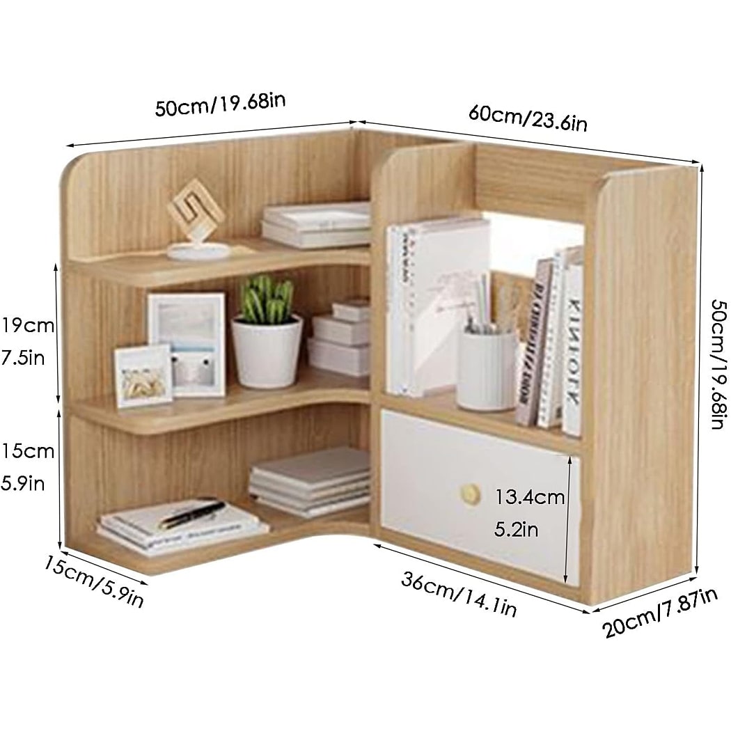Kệ sách góc tường kết hợp ngăn kéo tiện dụng DKFKS08 Kệ sách góc tường kết hợp ngăn kéo tiện dụng DKFKS08